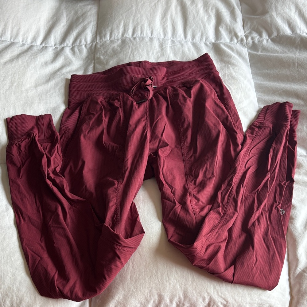Lululemon Athletica Burgundy Track Pants